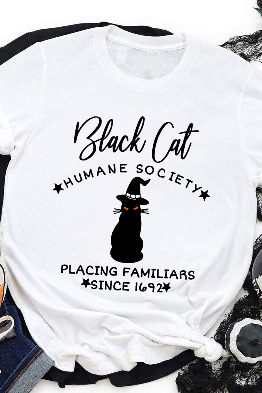 Black Cat Humane Society Halloween Graphic Tee