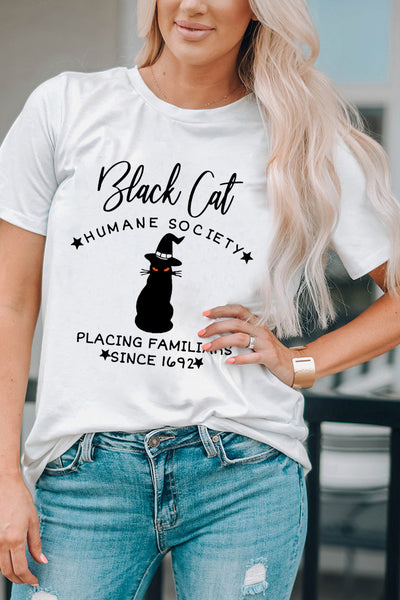 Black Cat Humane Society Halloween Graphic Tee