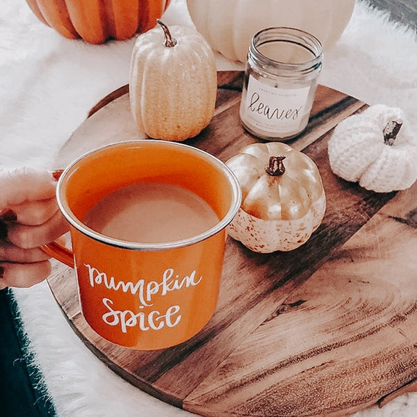 Orange Pumpkin Spice Campfire Coffee Mug,,GlamStoresOnline